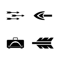 Arrows. Simple Related Vector Icons Set for Video, Mobile Apps, Web Sites, Print Projects and Your Design. Black Flat Illustration on White Background.