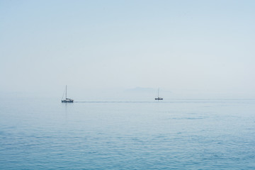 Sailing boats wallpaper - blue, sea, backgrounds