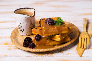 Traditional Belgian waffles