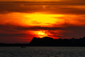 Naklejka premium 長崎の夕陽