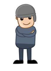 Happy Baseball Player with Helmet