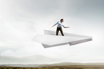 Obraz premium Dreaming to fly. Mixed media