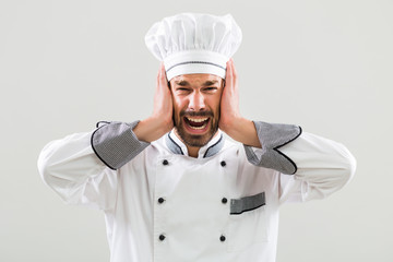  Chef is in panic and he is screaming.