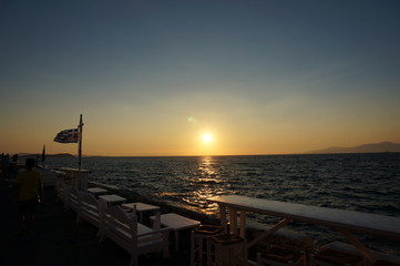 Obraz premium mikonos sunset