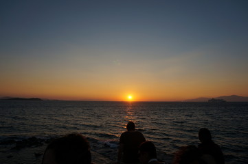 Fototapeta premium mikonos sunset