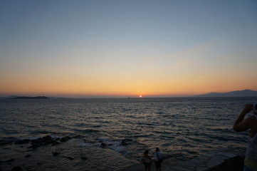 Fototapeta premium mikonos sunset