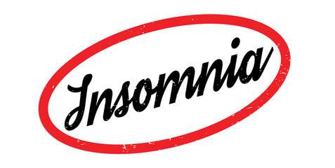 Insomnia rubber stamp. Grunge design with dust scratches. Effects can be easily removed for a clean, crisp look. Color is easily changed.