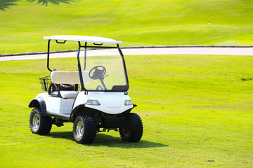 White golf cart in a golf course in the Thailand © NVB Stocker