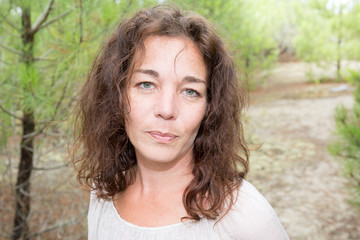 Young Woman Outdoors In Autumn Landscape