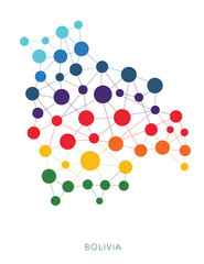 dotted texture Bolivia vector background