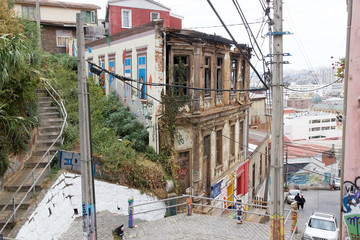 Hills in Valparaiso, Chile