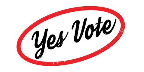 Yes Vote rubber stamp. Grunge design with dust scratches. Effects can be easily removed for a clean, crisp look. Color is easily changed.