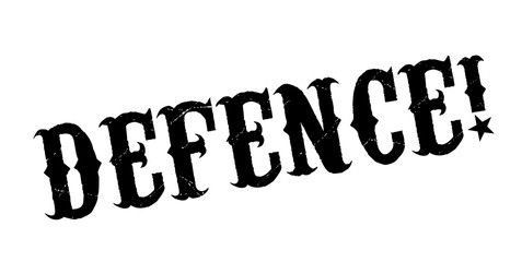 Defence rubber stamp. Grunge design with dust scratches. Effects can be easily removed for a clean, crisp look. Color is easily changed.