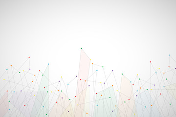 Abstract colorful polygon technology background