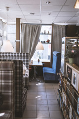 Interior of a small cozy cafe