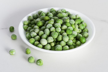 Frozen Peas in a Bowl