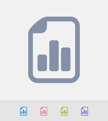 Statistics On Page - Granite Icons. A professional, pixel-perfect icon designed on a 32x32 pixel grid and redesigned on a 16x16 pixel grid for very small sizes.