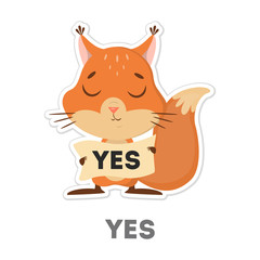 Isolated agreeing squirrel.