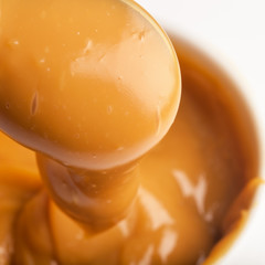 Close-up of a handmade toffee