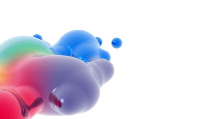 Ink Blob with White Copy Space