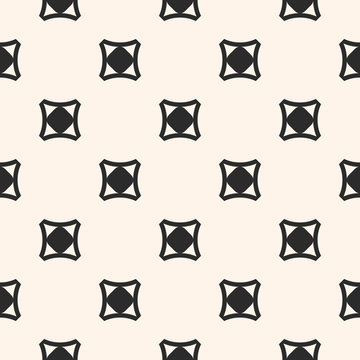 Seamless pattern, squeres grid. Simple geometric shapes, circles in squares