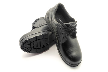 Safety shoes on white background.