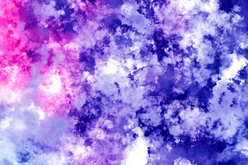 Abstract colorful texture background. Painting style beautiful clouds wallpaper.