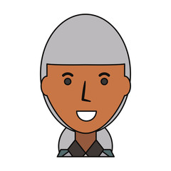 Business woman profile cartoon