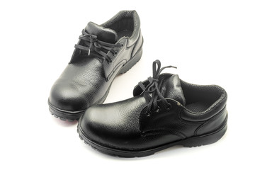 Safety shoes on white background.