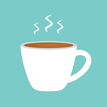 recommend clip art: hot coffee cup icon- vector illustration