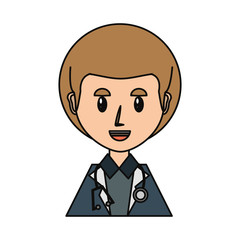 Doctor profile cartoon