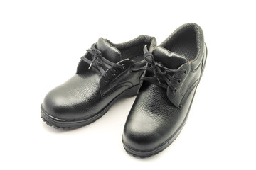 Safety shoes on white background.