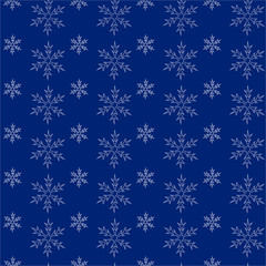 Christmas seamless pattern with snowflakes, vector background