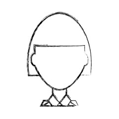 Business woman profile cartoon