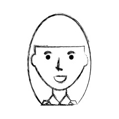 Business woman profile cartoon