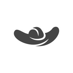 Women hat icon. Vector logo on white background