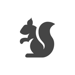 Squirrel icon. Vector logo on white background
