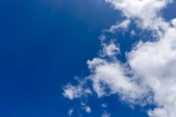 white clouds with blue sky background