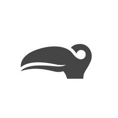 Toucan icon. Vector logo on white background