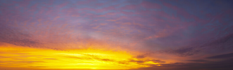 sky, dramatic sunset with colorful clouds