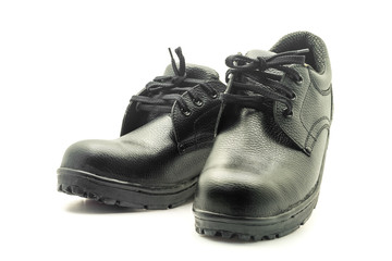 Safety shoes on white background.