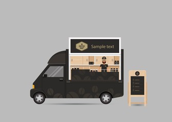  design for food truck and small coffee shop  concept