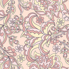 Seamless pattern. Floral vector illustration