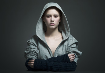 The girl in the hoodie