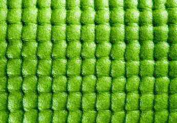 Surface texture of Yoga mat, green sponge mat
