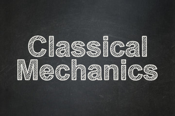 Obraz premium Science concept: Classical Mechanics on chalkboard background