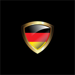 germany flag shield vector template