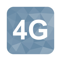 Low Poly Button - 4G-Symbol