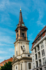 Fototapeta premium Parochial church at berlin - next to the alexanderplatz