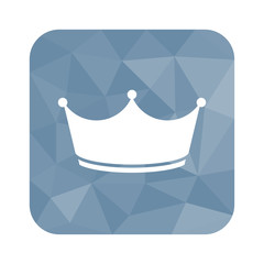 Low Poly Button - runde Krone